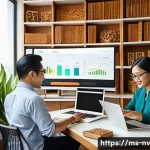 고객 니즈 리서치를 통한 제품 개선 사례 - A modern Malaysian small business office scene showing a diverse team of professionals analyzing cus...